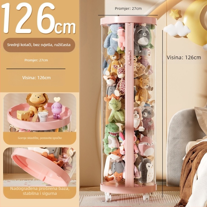 Plišana igračka za lutku s velikim kapacitetom i patentnim zatvaračem, prozirna kućna pohrana, visokovrijedni artefakt