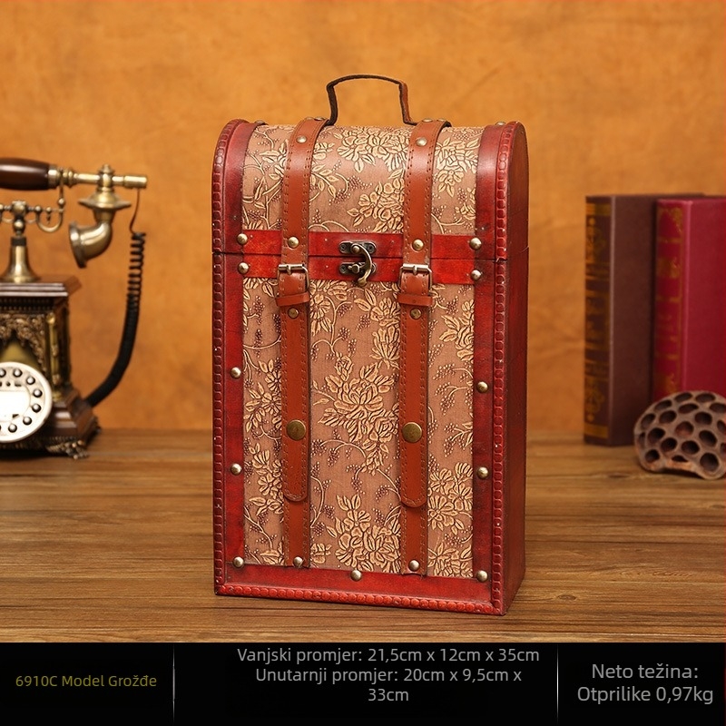 Veleprodaja podrške za proizvodnju europskih antikvitetnih drvenih kutija za vino za festival vjenčanja i proslave poklona