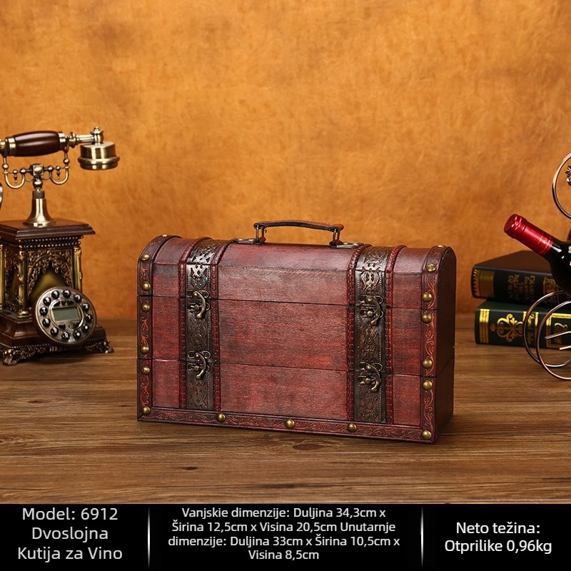 Veleprodaja podrške za proizvodnju europskih antikvitetnih drvenih kutija za vino za festival vjenčanja i proslave poklona