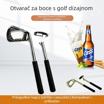 Tvornica Izravna prodaja Cink legura Golf željezni oblik Kreativni otvarač za boce piva Metalni otvarač za boce preko granice na zalihi