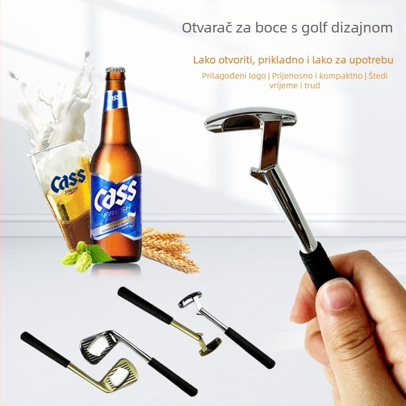 Tvornica Izravna prodaja Cink legura Golf željezni oblik Kreativni otvarač za boce piva Metalni otvarač za boce preko granice na zalihi