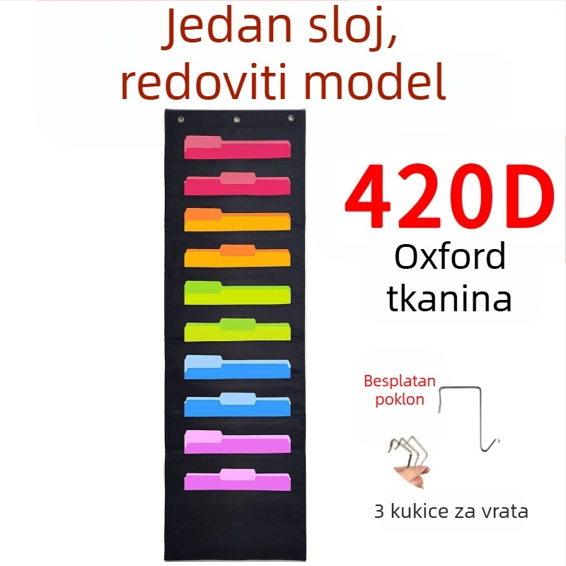 10-slojni viseći organizator od Oxford tkanine za knjige i časopise