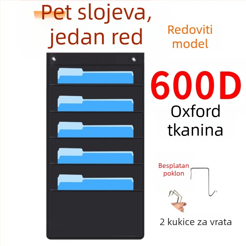 10-slojni viseći organizator od Oxford tkanine za knjige i časopise