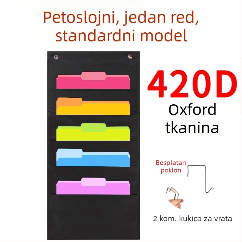 10-slojni viseći organizator od Oxford tkanine za knjige i časopise