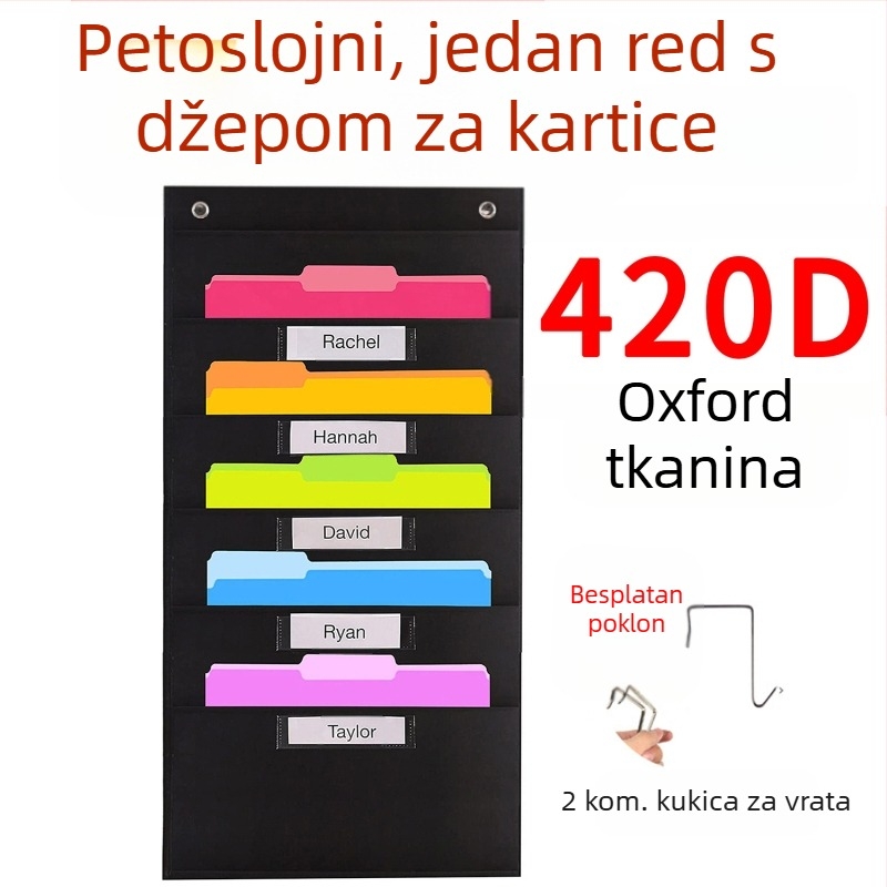 10-slojni viseći organizator od Oxford tkanine za knjige i časopise
