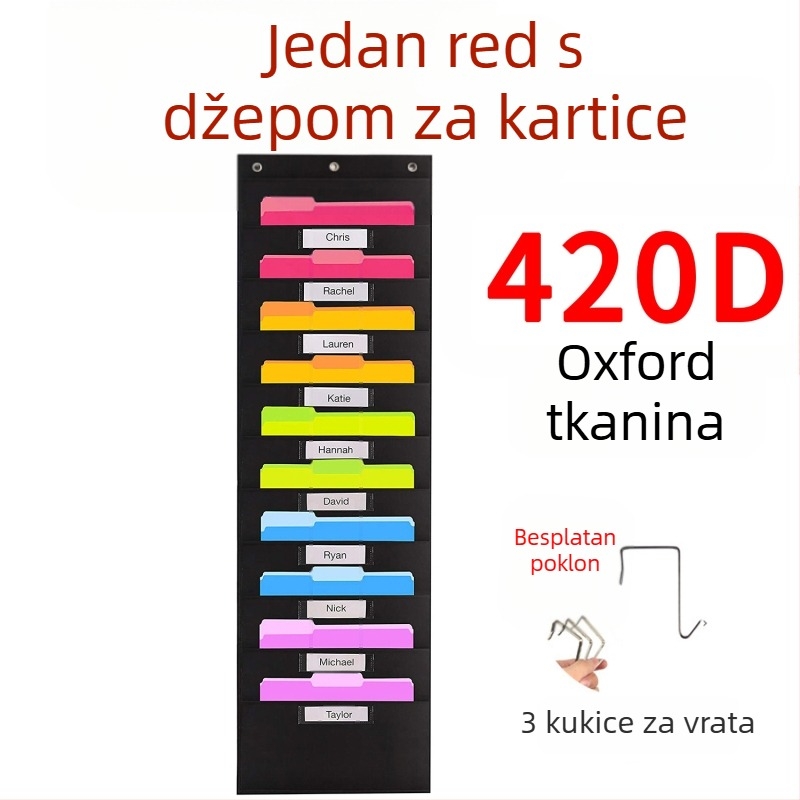 10-slojni viseći organizator od Oxford tkanine za knjige i časopise