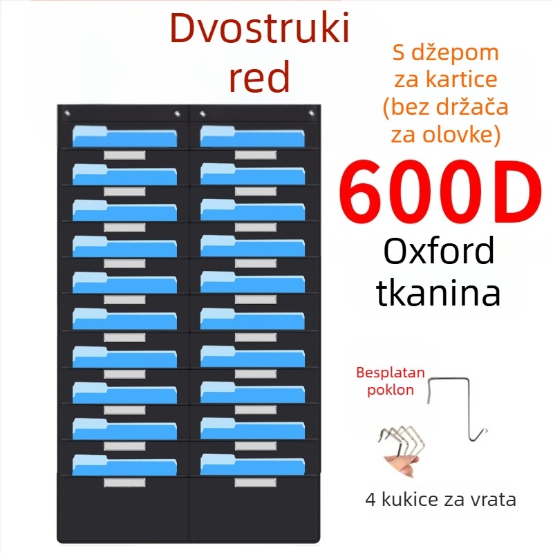 10-slojni viseći organizator od Oxford tkanine za knjige i časopise