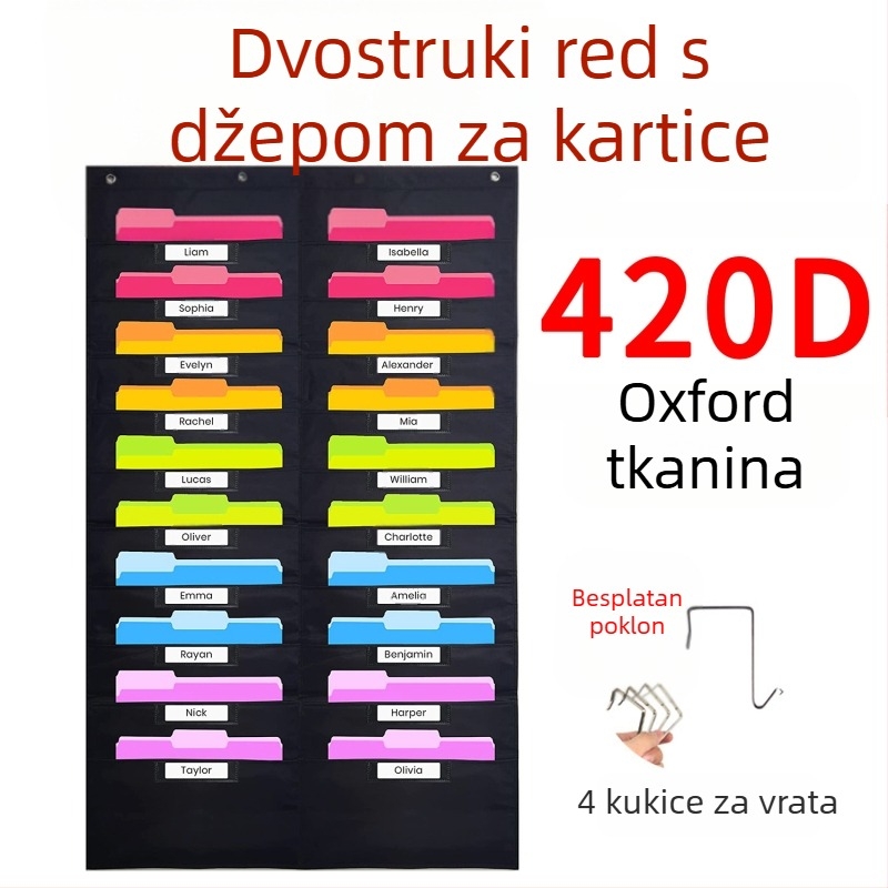 10-slojni viseći organizator od Oxford tkanine za knjige i časopise