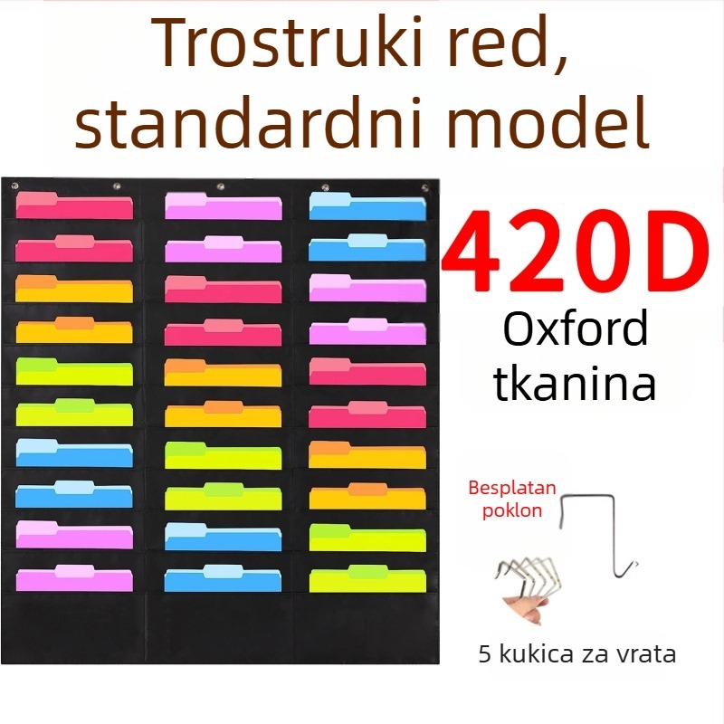 10-slojni viseći organizator od Oxford tkanine za knjige i časopise