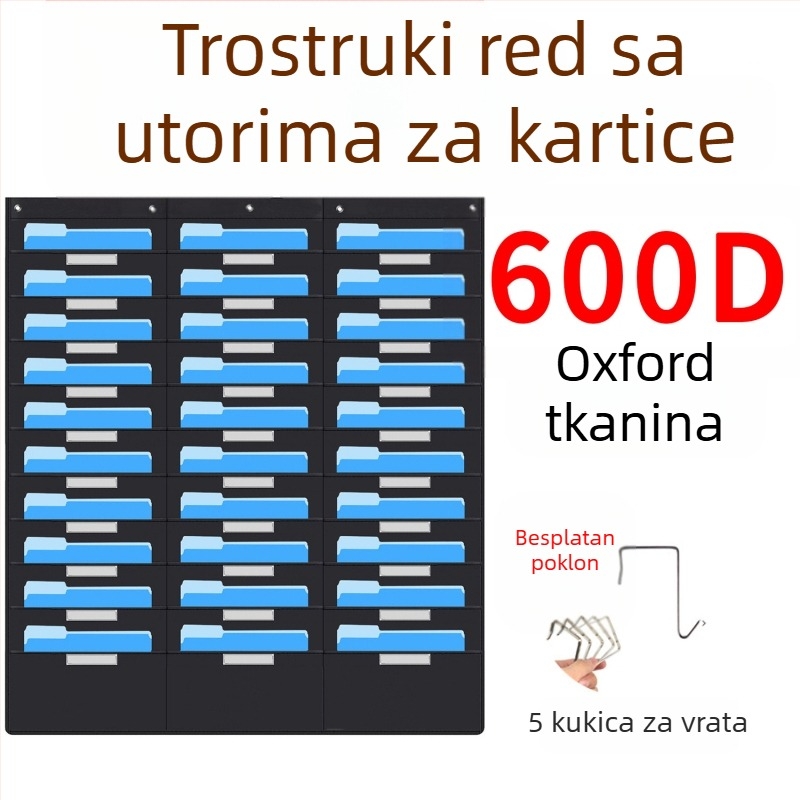 10-slojni viseći organizator od Oxford tkanine za knjige i časopise