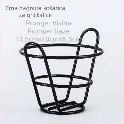 Američki stil kreativnog posuđa za stol, željezna košarica za pržene grickalice, košarica za pomfrit, košarica za pržene deserte, košarica za kruh s prženom piletinom, tanjur i posuda