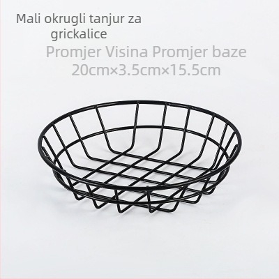 Američki stil kreativnog posuđa za stol, željezna košarica za pržene grickalice, košarica za pomfrit, košarica za pržene deserte, košarica za kruh s prženom piletinom, tanjur i posuda