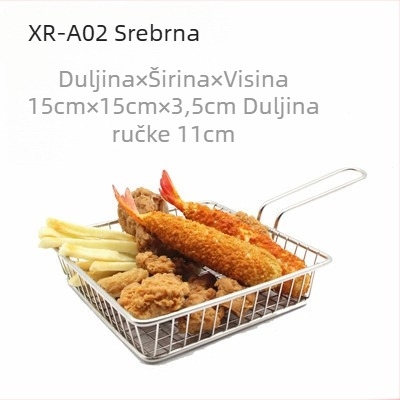 Američki stil kreativnog posuđa za stol, željezna košarica za pržene grickalice, košarica za pomfrit, košarica za pržene deserte, košarica za kruh s prženom piletinom, tanjur i posuda