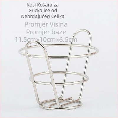 Američki stil kreativnog posuđa za stol, željezna košarica za pržene grickalice, košarica za pomfrit, košarica za pržene deserte, košarica za kruh s prženom piletinom, tanjur i posuda