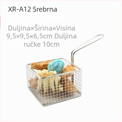 Američki stil kreativnog posuđa za stol, željezna košarica za pržene grickalice, košarica za pomfrit, košarica za pržene deserte, košarica za kruh s prženom piletinom, tanjur i posuda