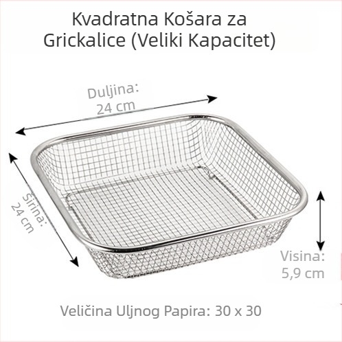 Američki stil kreativnog posuđa za stol, željezna košarica za pržene grickalice, košarica za pomfrit, košarica za pržene deserte, košarica za kruh s prženom piletinom, tanjur i posuda