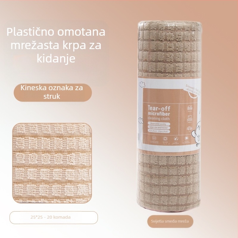 Ručno kidajuća zadebljana upijajuća krpa za čišćenje kuhinje koja upija ulje, kućanska mikrovlakna laminirana tiskana krpa za ručno kidanje