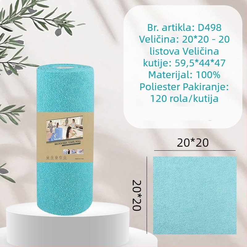 Ručno kidajuća zadebljana upijajuća krpa za čišćenje kuhinje koja upija ulje, kućanska mikrovlakna laminirana tiskana krpa za ručno kidanje