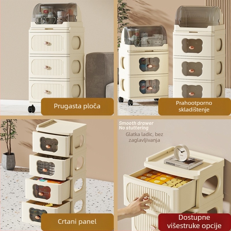 Ormar za pohranu, višeslojni stalak za pohranu, uklonjivi ormar za odjeću, igračke, grickalice, zadebljani novi ormarić za pohranu s ladicama