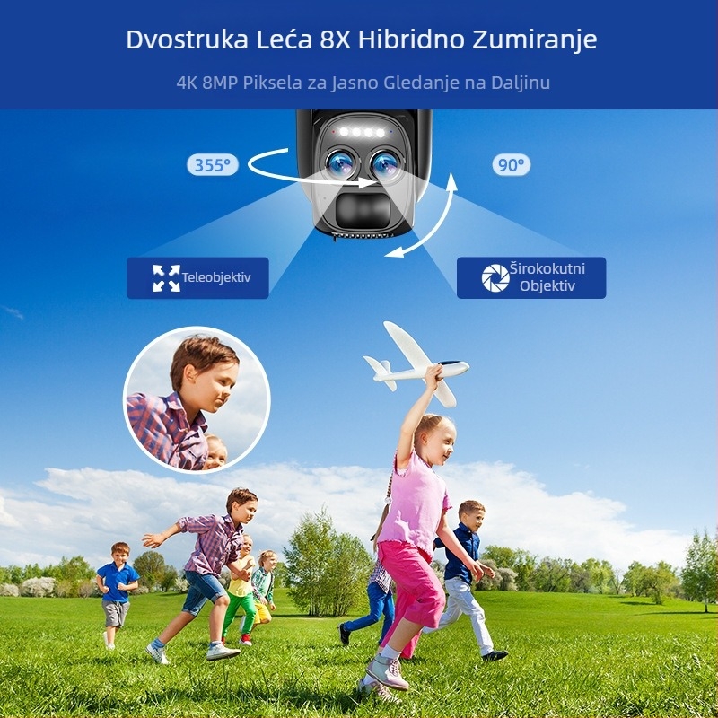 Bežična mrežna kućna nadzorna kamera Pametna HD mobilna telefonska daljinska WiFi solarna kamera niske snage