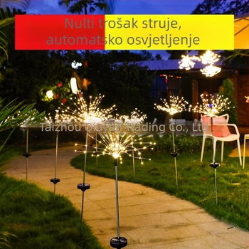 Solarna vatrometna svjetla, svjetla od maslačka, svjetiljke u nizu, bljeskajuća svjetla, vanjska krajobrazna dekoracija dvorišta i travnjaka