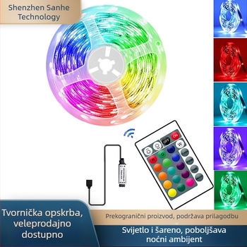 5V Bluetooth glazbena aplikacija svjetlosne trake set 5050RGB gola ploča USB trobojno zatamnjenje TV e-sportsko atmosfersko svjetlo