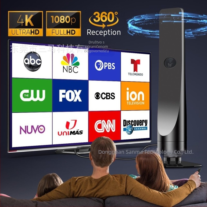 Prekogranična 4K HD digitalna TV antena Unutarnja vodootporna mini TV prijemnik signala HDTV antena