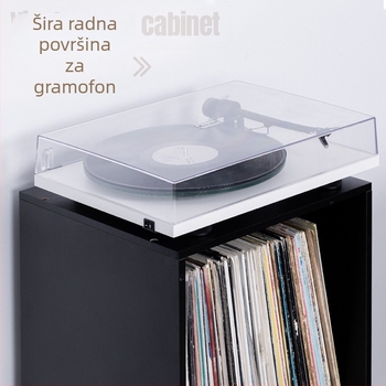 Jednostavni ormarić za pohranu vinilnih ploča u japanskom stilu, složeni ormarić za LP ploče, besplatni kombinirani ormarić, kutija za pohranu vinila, stalak za pohranu
