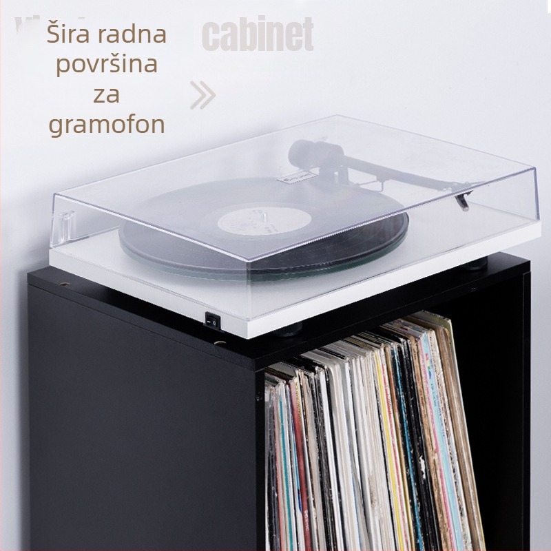 Jednostavni ormarić za pohranu vinilnih ploča u japanskom stilu, složeni ormarić za LP ploče, besplatni kombinirani ormarić, kutija za pohranu vinila, stalak za pohranu