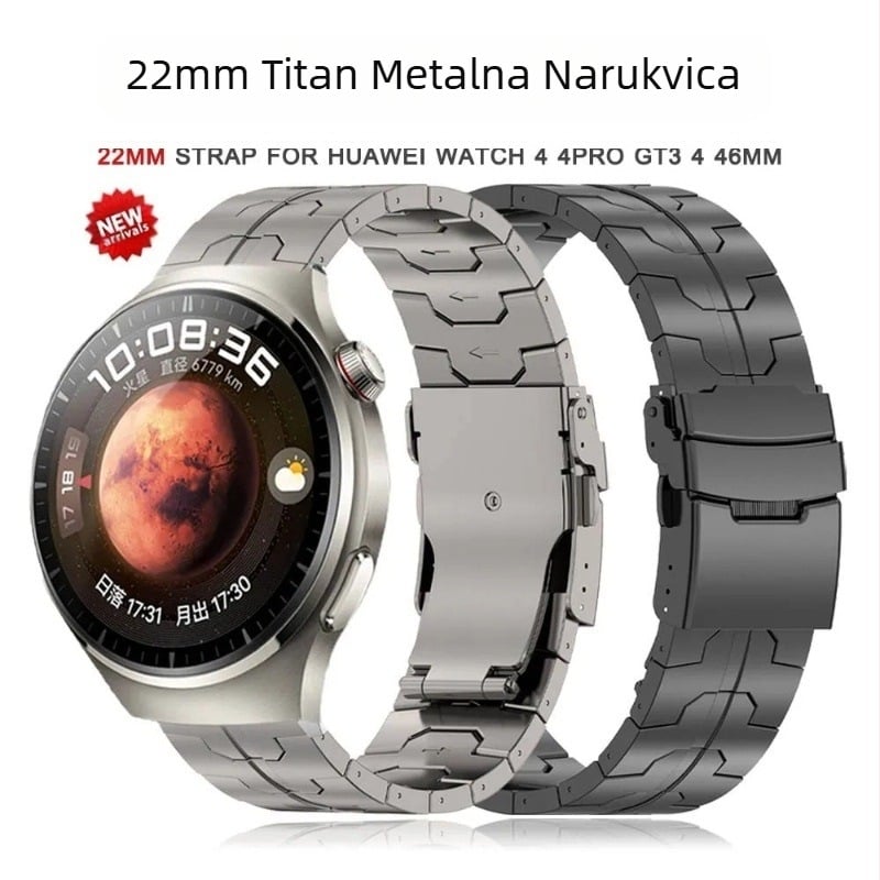 Za Huawei Watch 4/4pro GT3Pro GT4 pametni sat remen od titanijeve legure, Iron Man, titanijev remen