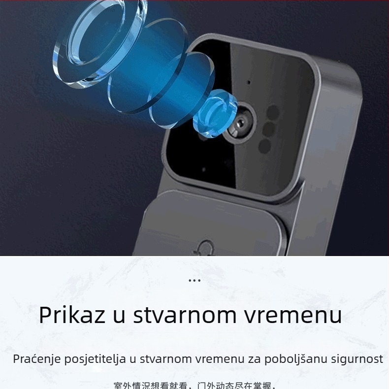 M10 Bežično video zvono na vratima s 4,3-inčnim zaslonom, pametni kućni dvosmjerni interfon, video nadzor, prekogranični odabir