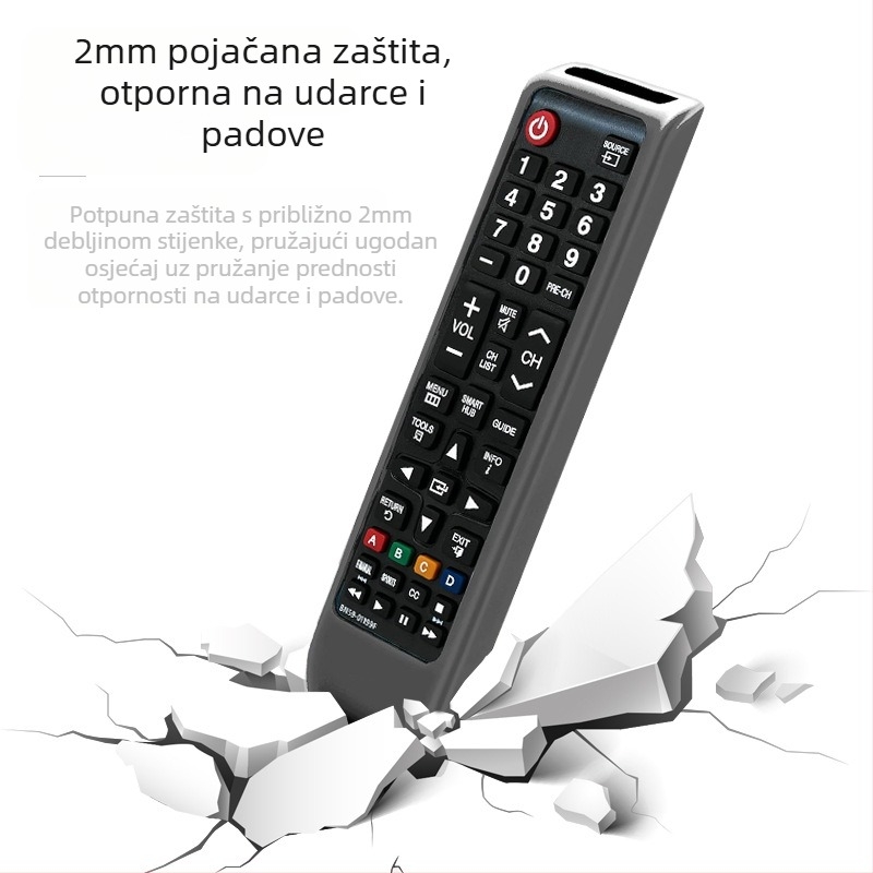 Odgovara za daljinski upravljač serije Samsung BN59, univerzalna zaštitna navlaka, vodootporna, otporna na padove, sveobuhvatna silikonska navlaka za prašinu daljinskog upravljača