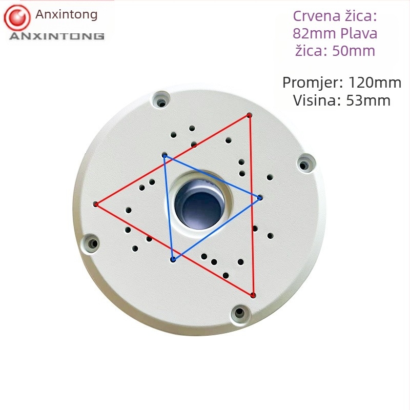 Nosač polukugle za nadzor, plastični stropni nosač polukugle, skriveni nosač za liniju, okrugla polukugla, napajanje, skrivena kutija za liniju