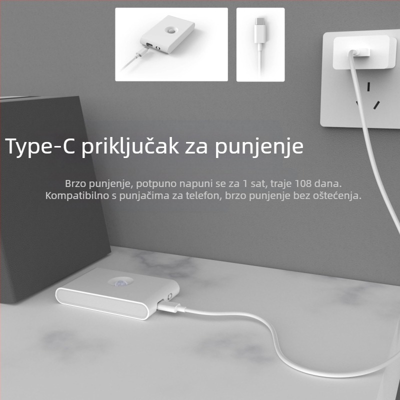 Prekogranična povezanost inteligentne noćne svjetiljke, indukcijske svjetiljke za ljudsko tijelo, spavaće sobe, hodnika, stubišta, automatske kontrole svjetla, magnetske svjetiljke, noćne svjetiljke