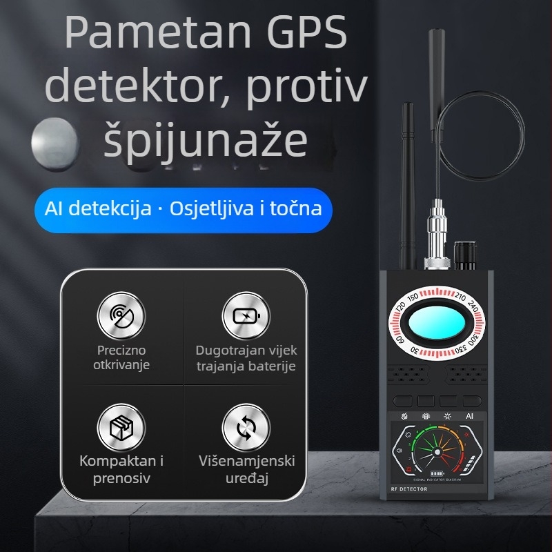 K68S hotelski detektor skrivenih kamera, protiv prisluškivanja i praćenja, detekcija signala automobilske GPS kamere protiv praćenja
