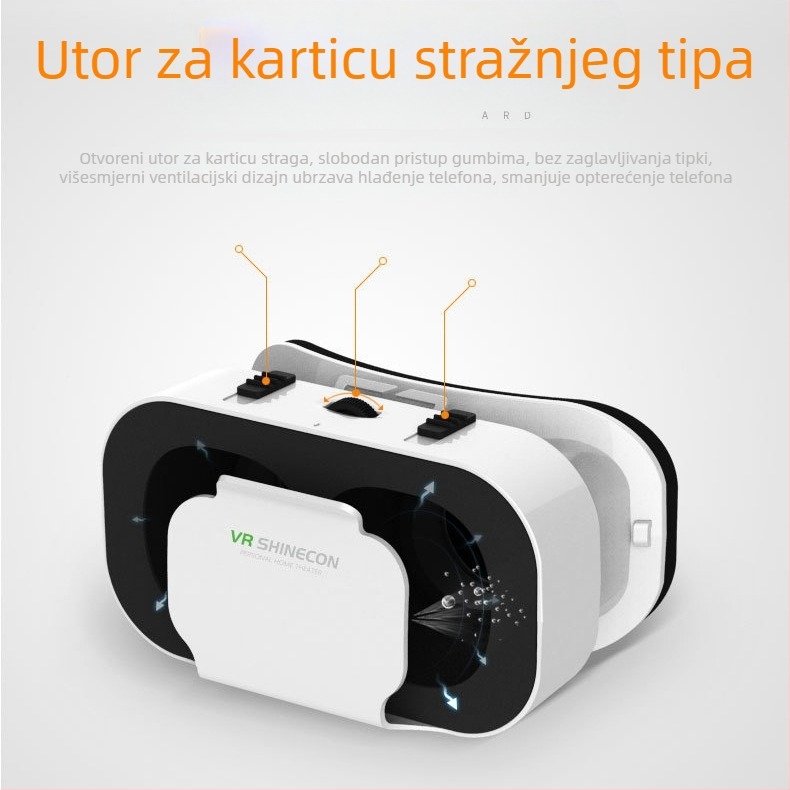 VR naočale s križnim ogledalom, magične 3D virtualne stvarnosti G05, mobilno igraće kino, montirano na glavu, mini VR poklon