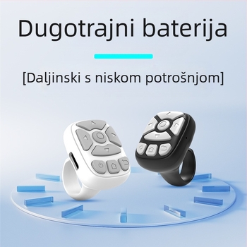 Novi Lazy bežični Bluetooth Ring daljinski upravljač s punjivom ultra dugom baterijom, potpuno univerzalni proizvođač daljinskih upravljača za TV