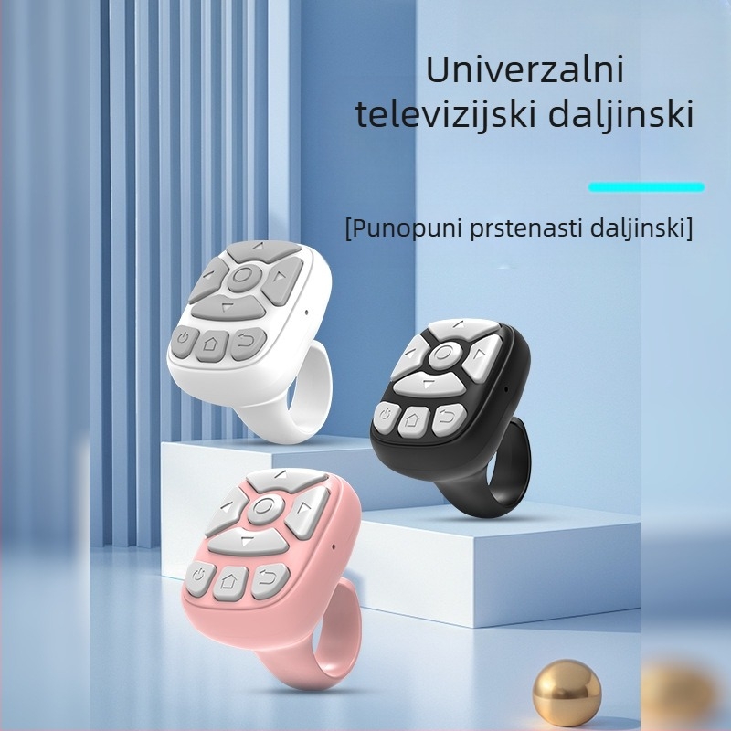 Novi Lazy bežični Bluetooth Ring daljinski upravljač s punjivom ultra dugom baterijom, potpuno univerzalni proizvođač daljinskih upravljača za TV