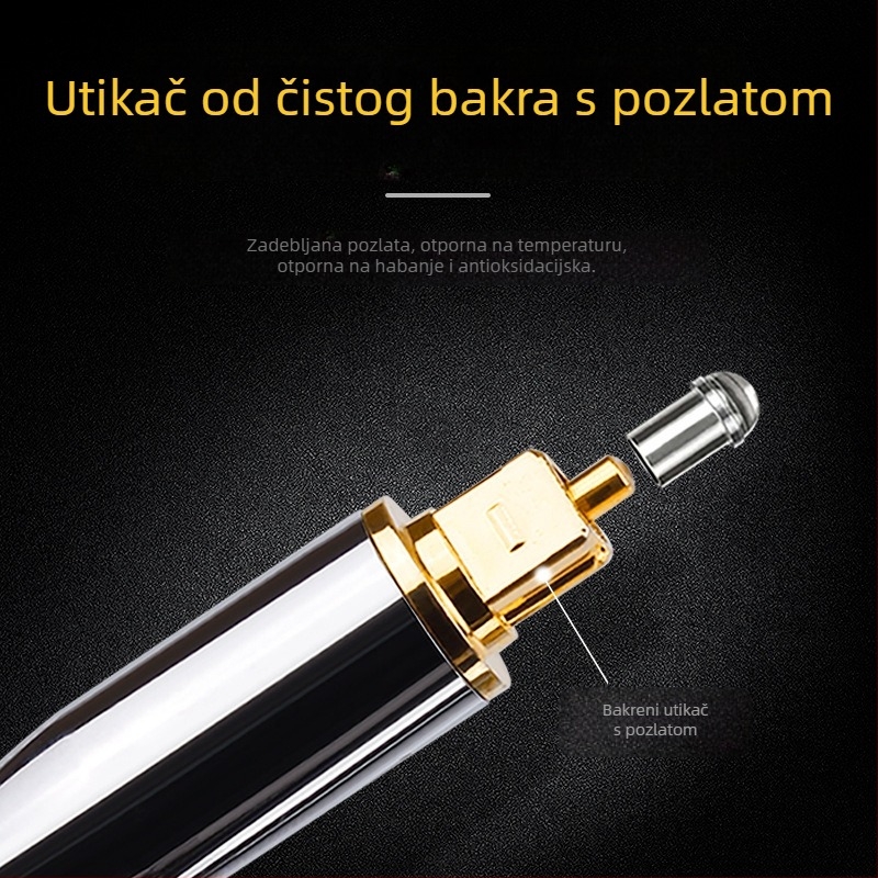 Fever optička audio linija s kvadratnim ustima i okruglim ustima, 3,5 mm SPDIF digitalna signalna linija za player, projektor