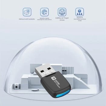 Wifi6 bežična mrežna kartica bez upravljačkih programa 286M stolno prijenosno računalo USB bežični WiFi prijemnik AP odašiljač