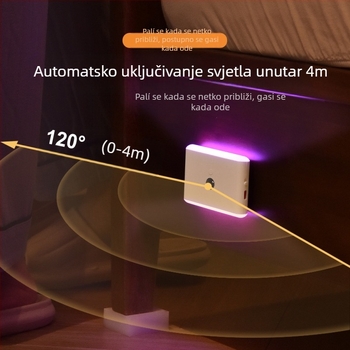 Nova RGB indukcijska lampa indukcijska lampa za ljudsko tijelo inteligentno punjenje infracrvenog magnetskog LED noćnog svjetla u boji, svjetlo za stopala