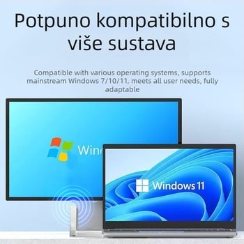 Bežična mrežna kartica Bluetooth BT5.4 WiFi6 bez pogona AX600 Bluetooth WiFi 2-u-1 USB WiFi prijemnik