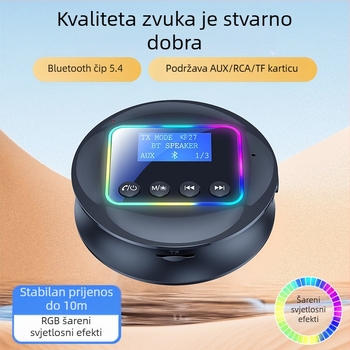 Bluetooth 5.4 adapter za primanje i odašiljanje 2-u-1 plavi audio prijemnik s NFC-om i brzim povezivanjem Bluetooth adaptera