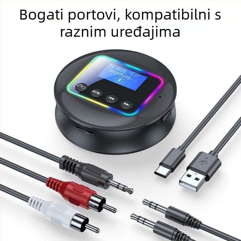 Bluetooth 5.4 adapter za primanje i odašiljanje 2-u-1 plavi audio prijemnik s NFC-om i brzim povezivanjem Bluetooth adaptera