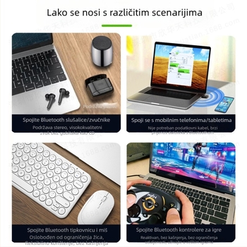 Novi Bluetooth adapter 5.4 bez upravljačkih programa, stolno računalo, USB Bluetooth prijemnik, odašiljač, slušalice, zvučnik
