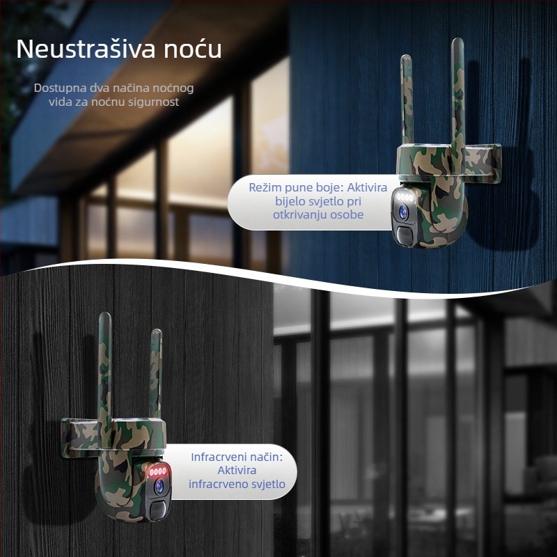 Kućna solarna nadzorna kamera s daljinskim upravljačem za mobilni telefon HD panoramska noćna kamera za vanjsku vodootpornu bežičnu kameru