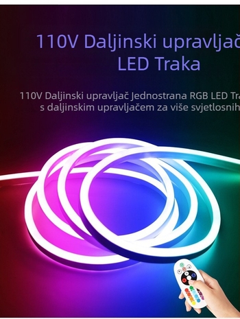RGB neonska svjetlosna traka 110V šarena daljinski upravljač koja mijenja boju vanjska vodootporna silikonska svjetiljka Tajvan američka svjetlosna traka koja mijenja boju
