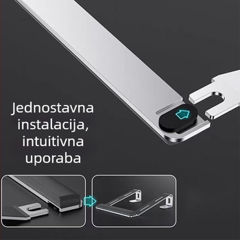 Nosač za prijenosno računalo od aluminijske legure, nosač za odvođenje topline, ergonomski nosač za stolno računalo, neklizajući 10-17 inča