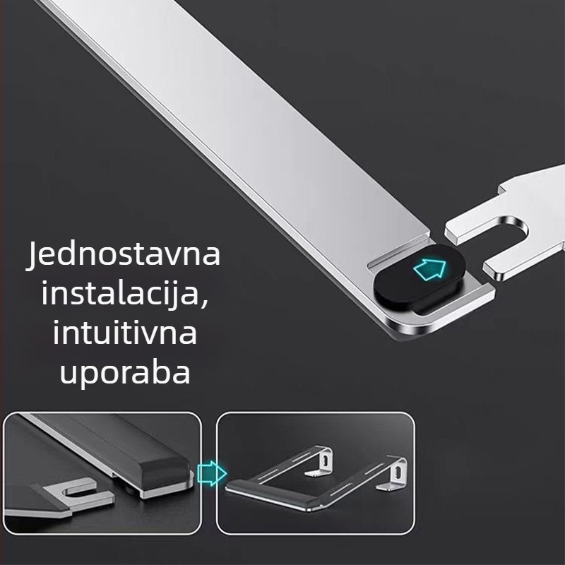 Nosač za prijenosno računalo od aluminijske legure, nosač za odvođenje topline, ergonomski nosač za stolno računalo, neklizajući 10-17 inča