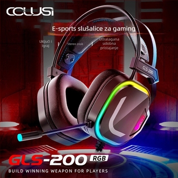 Slušalice RGB gaming slušalice žičane e-sportske slušalice za jedenje piletine USB stolno računalo prijenosno računalo smanjenje buke preko granice na zalihi